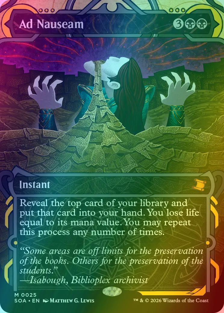 Ad Nauseam [25] [Showcase] [Secrets of Strixhaven: Mystical Archive] [Foil]