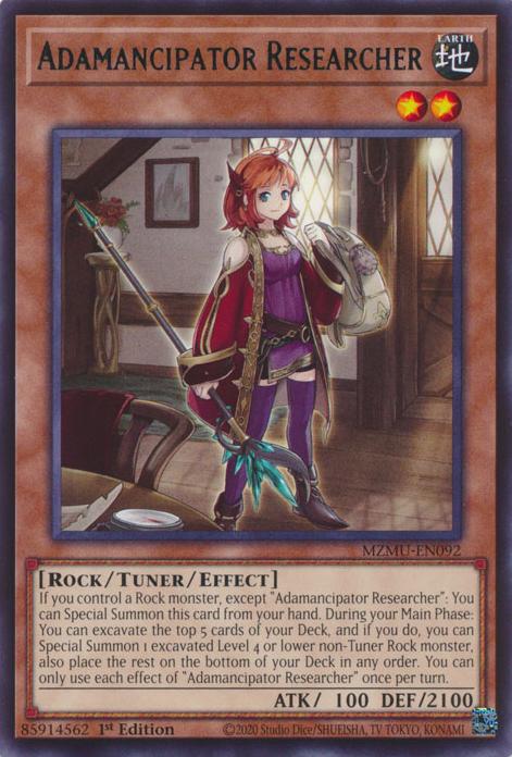 Adamancipator Researcher - MZMU-EN092 - Rare - 1st Edition