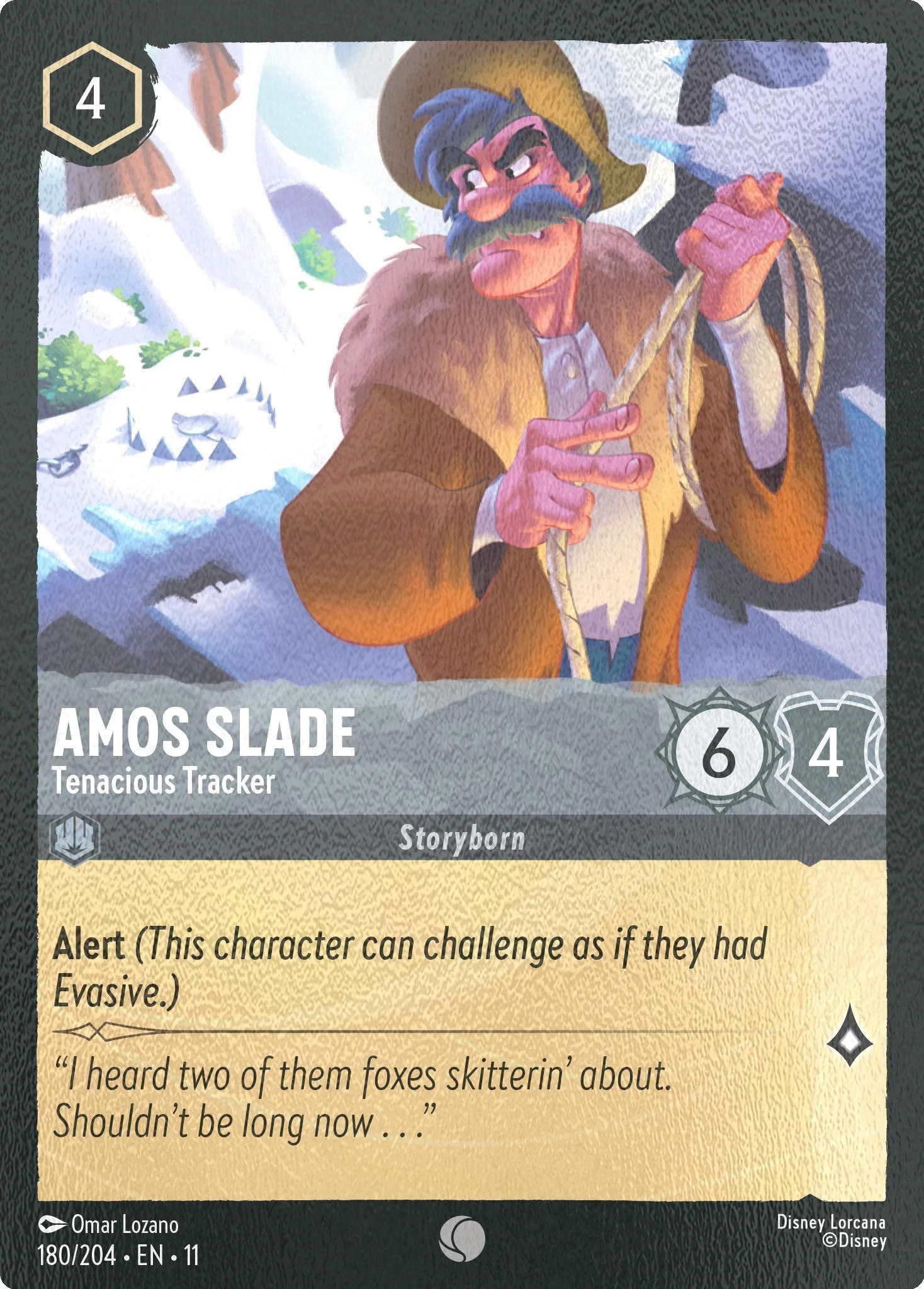Amos Slade - Tenacious Tracker - 180/204 [Winterspell] [Cold Foil]