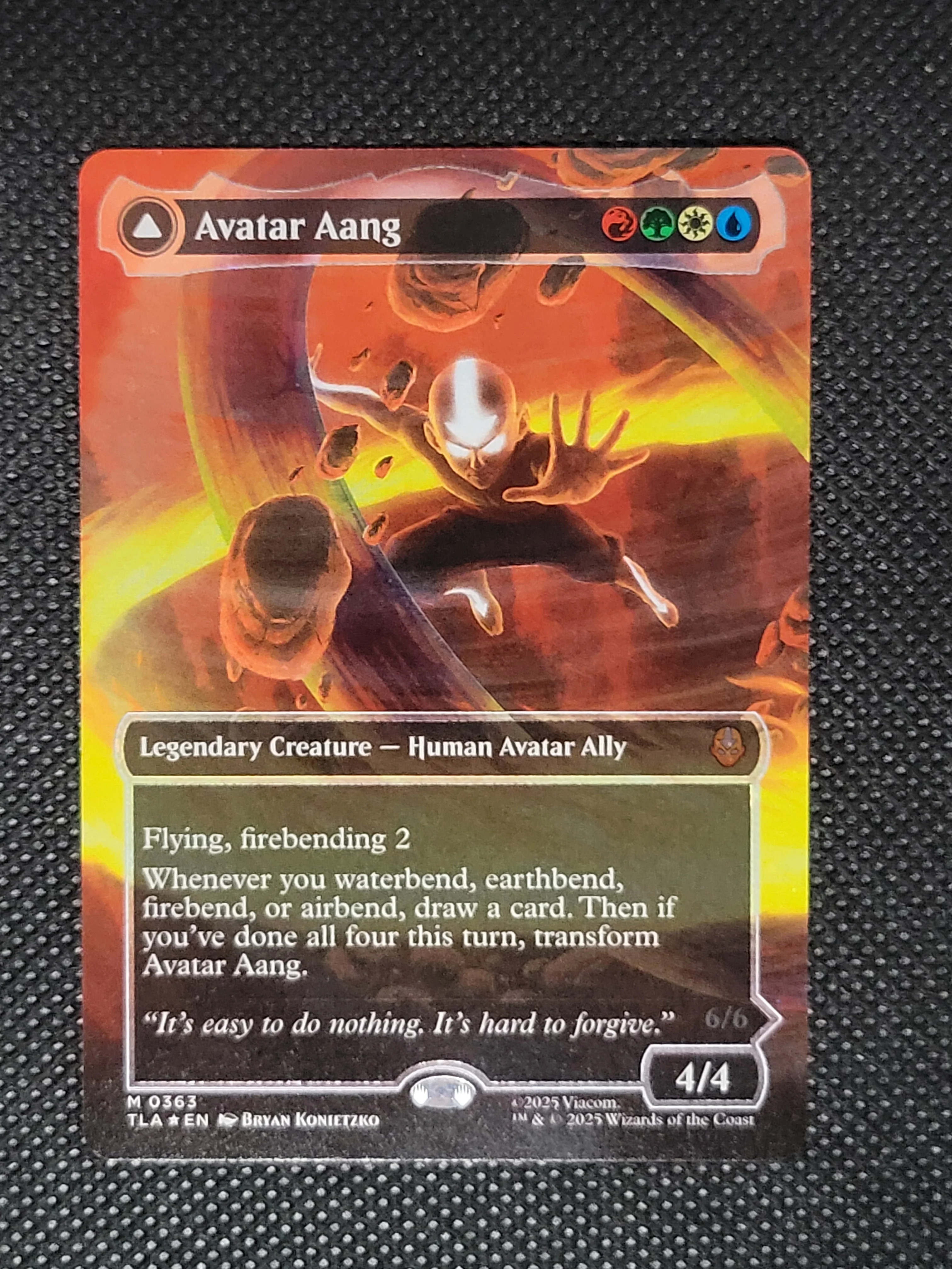 Avatar Aang // Aang, Master of Elements — Borderless|Headliner|Raised Foil — ID 18119 - Image 3
