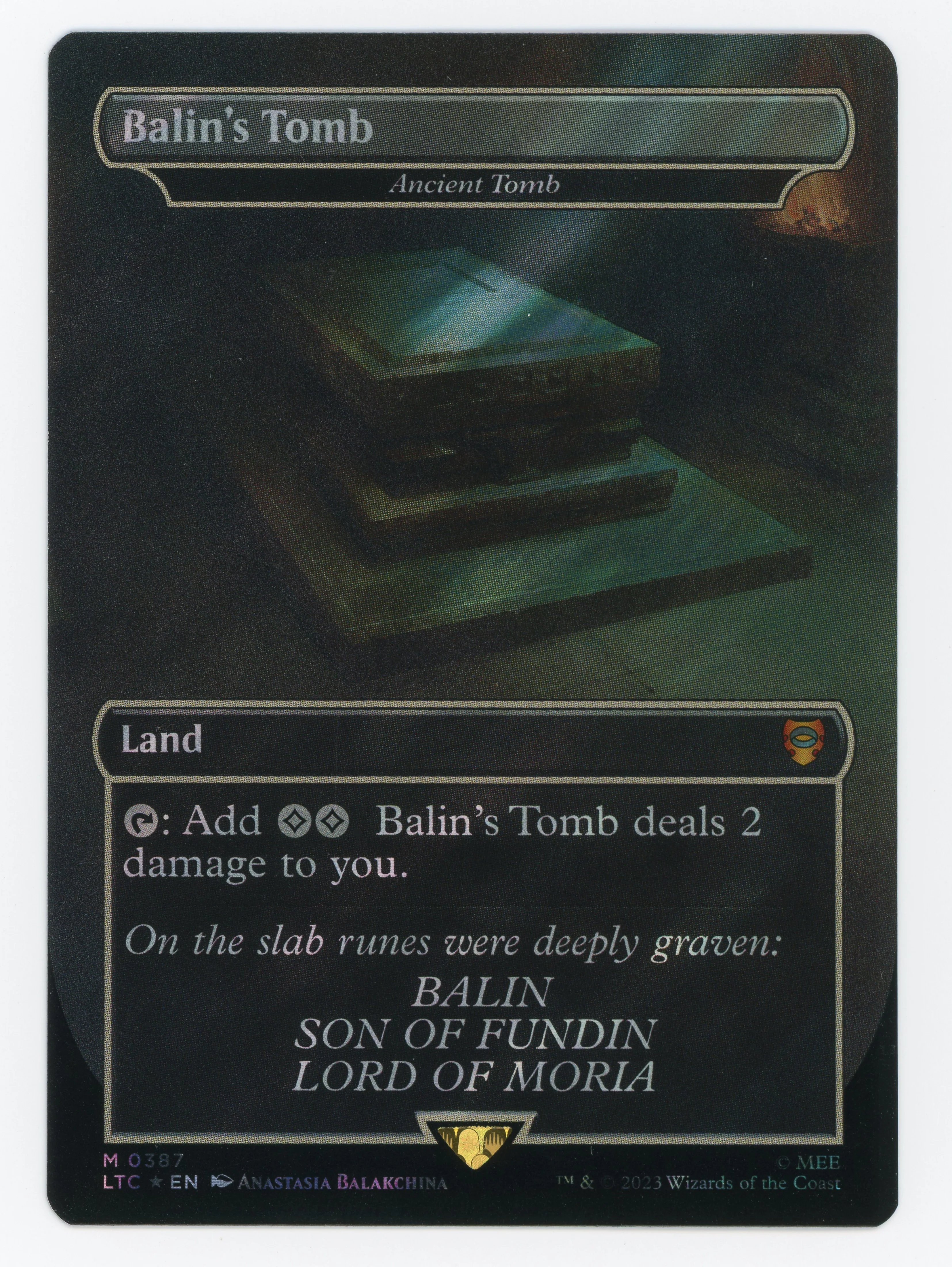 Balin's Tomb - Ancient Tomb - Borderless - Realms and Relics - Surge Foil - Scan 15682