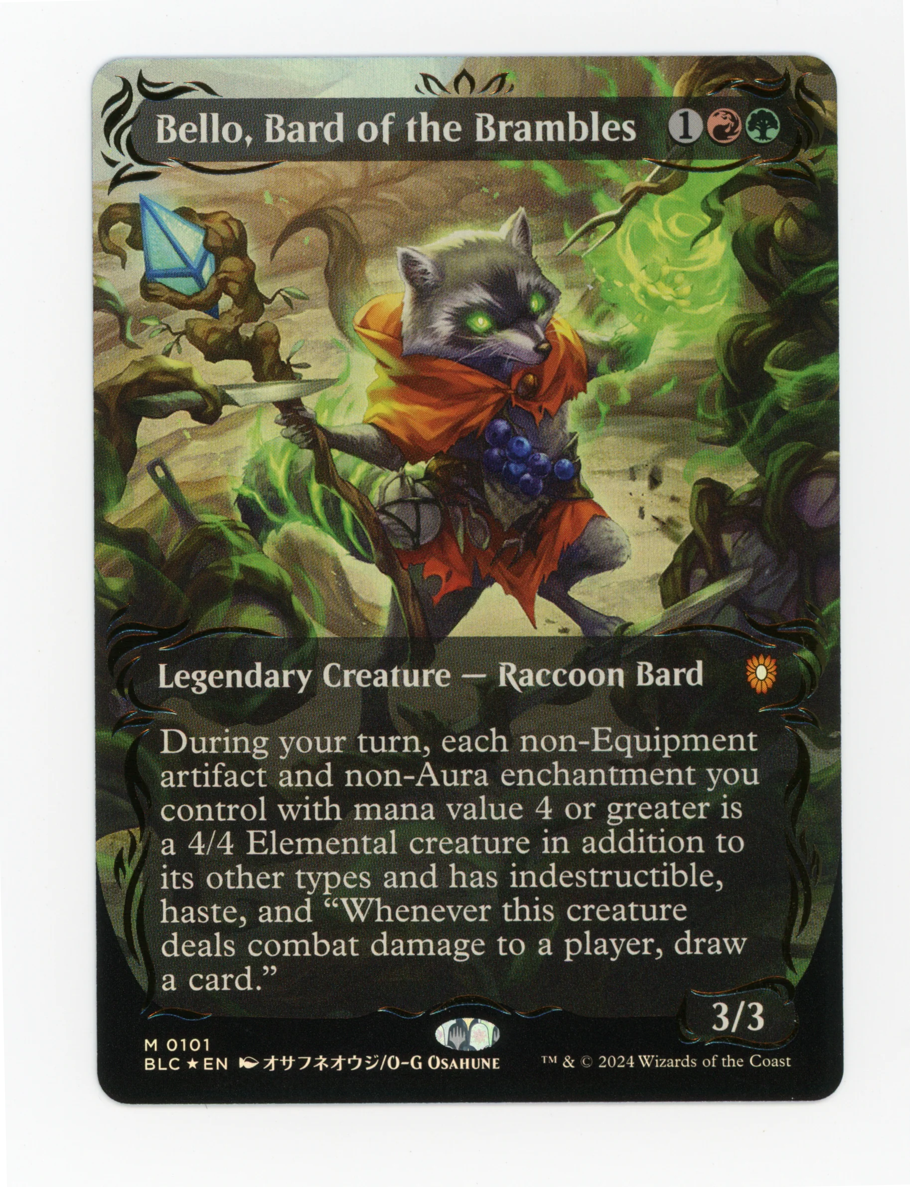 Bello, Bard of the Brambles — Borderless|Anime|Raised Foil — ID 16554