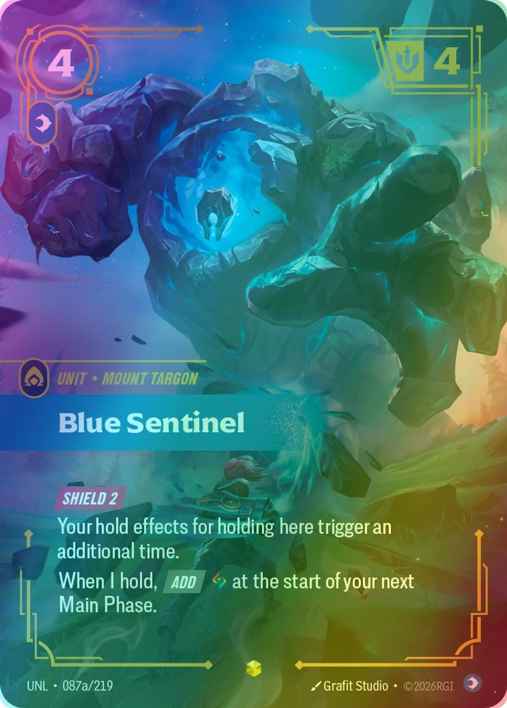 Blue Sentinel (Alternate Art) - 087a/219 [Unleashed] [Foil]