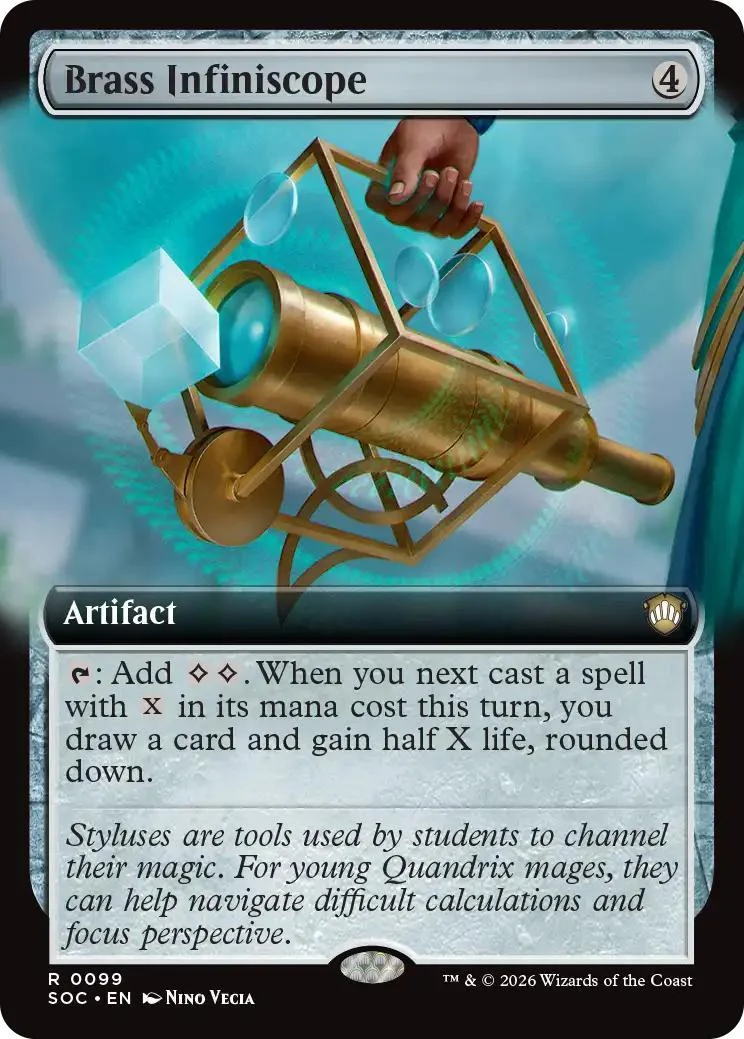 Brass Infiniscope [99] [Extended Art] [Secrets of Strixhaven: Commander] [Non-Foil]