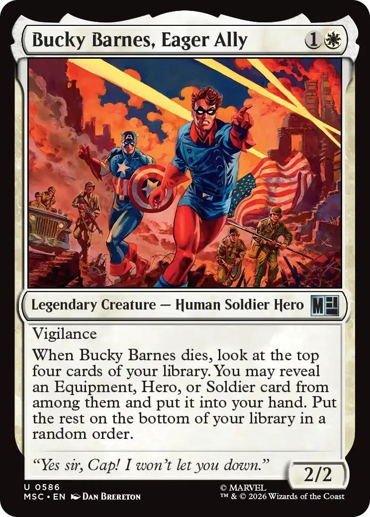 Bucky Barnes, Eager Ally [586] [Jumpstart] [Marvel Super Heroes: Commander] [Non-Foil]