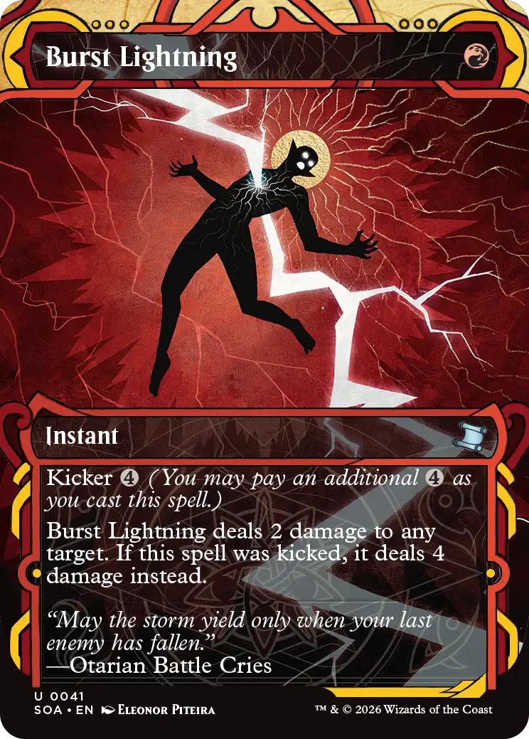 Burst Lightning [41] [Showcase] [Secrets of Strixhaven: Mystical Archive] [Non-Foil]
