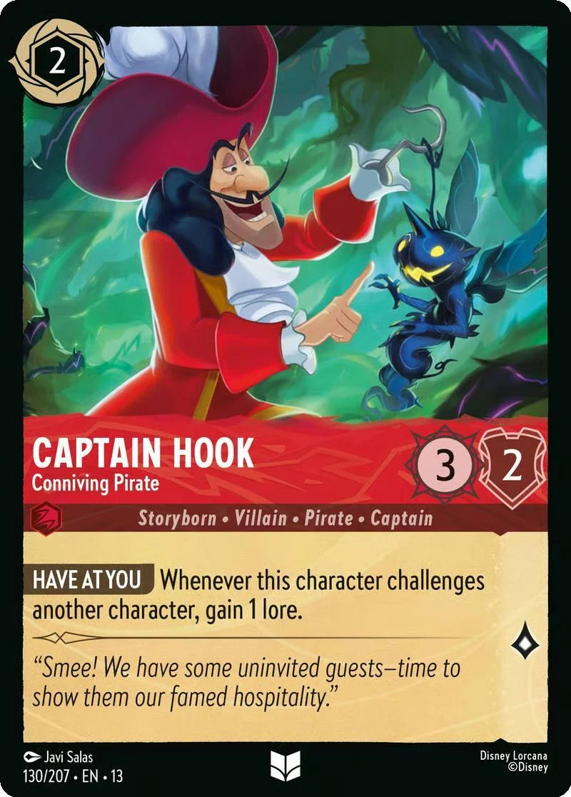 Captain Hook - Conniving Pirate - 130/204 [Attack of the Vine!] [Non-Foil]