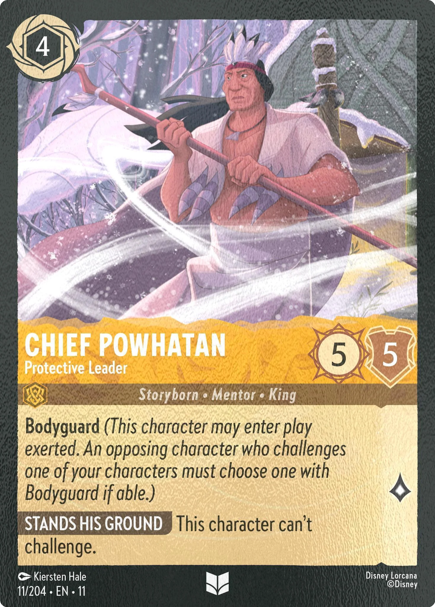 Chief Powhatan - Protective Leader - 11/204 [Winterspell] [Cold Foil]