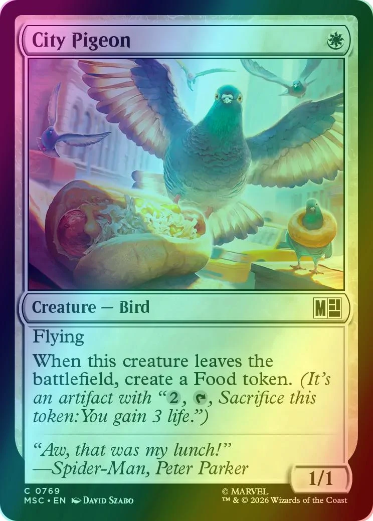 City Pigeon [769] [Jumpstart] [Marvel Super Heroes: Commander] [Foil]