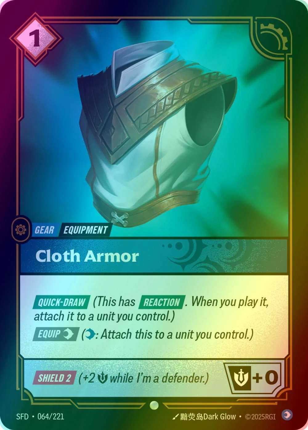 Cloth Armor - 064/221 [Spiritforged] [Foil]