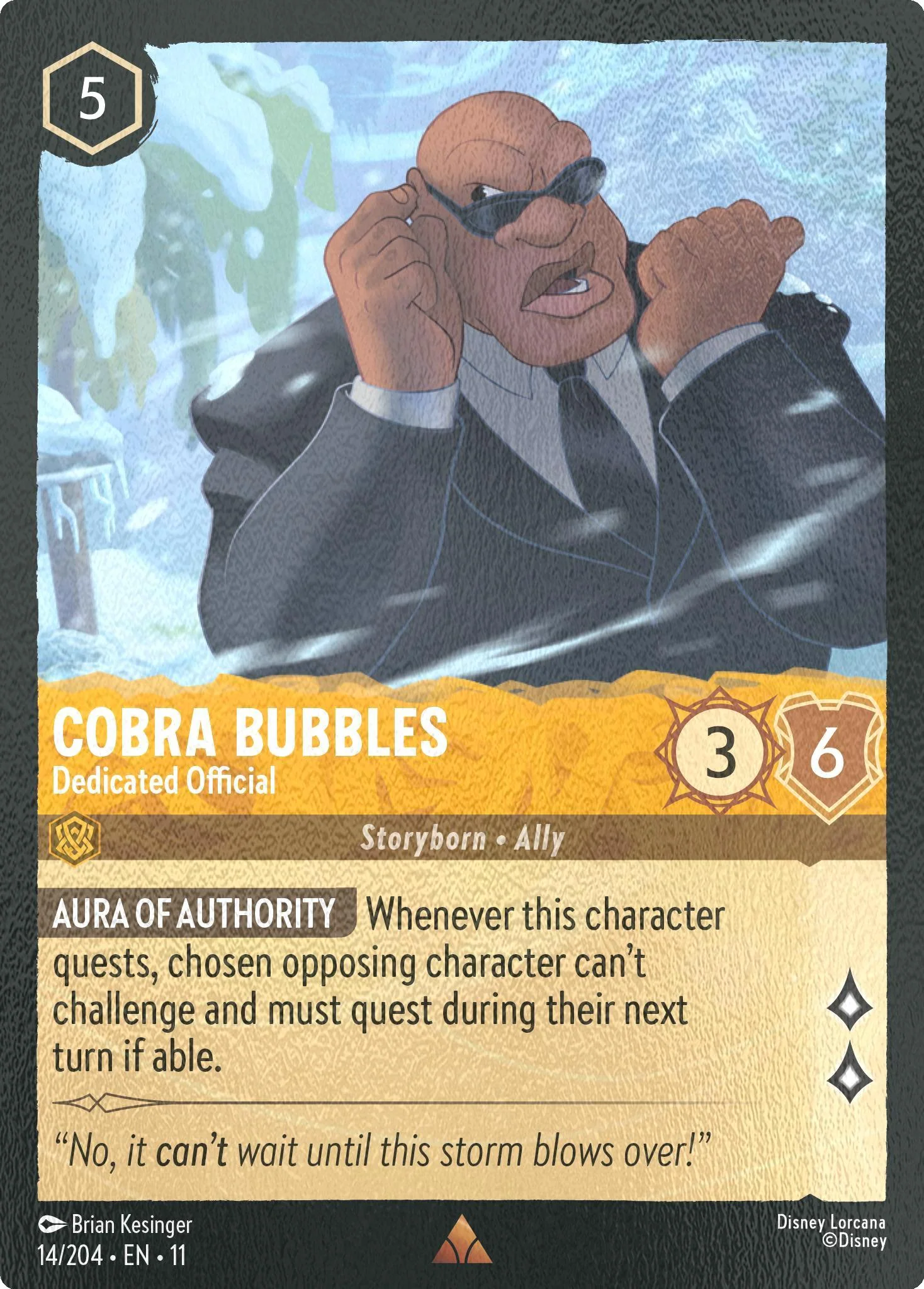 Cobra Bubbles - Dedicated Official - 14/204 [Winterspell] [Cold Foil]