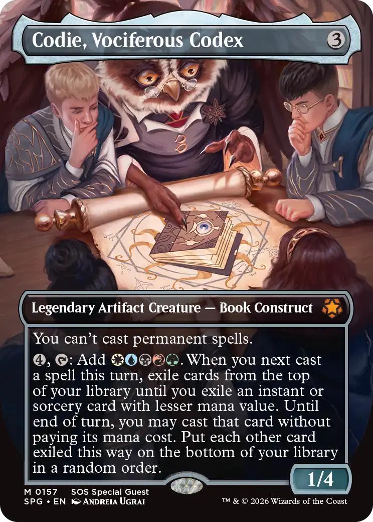 Codie, Vociferous Codex [157] [Borderless] [Special Guests] [Non-Foil]