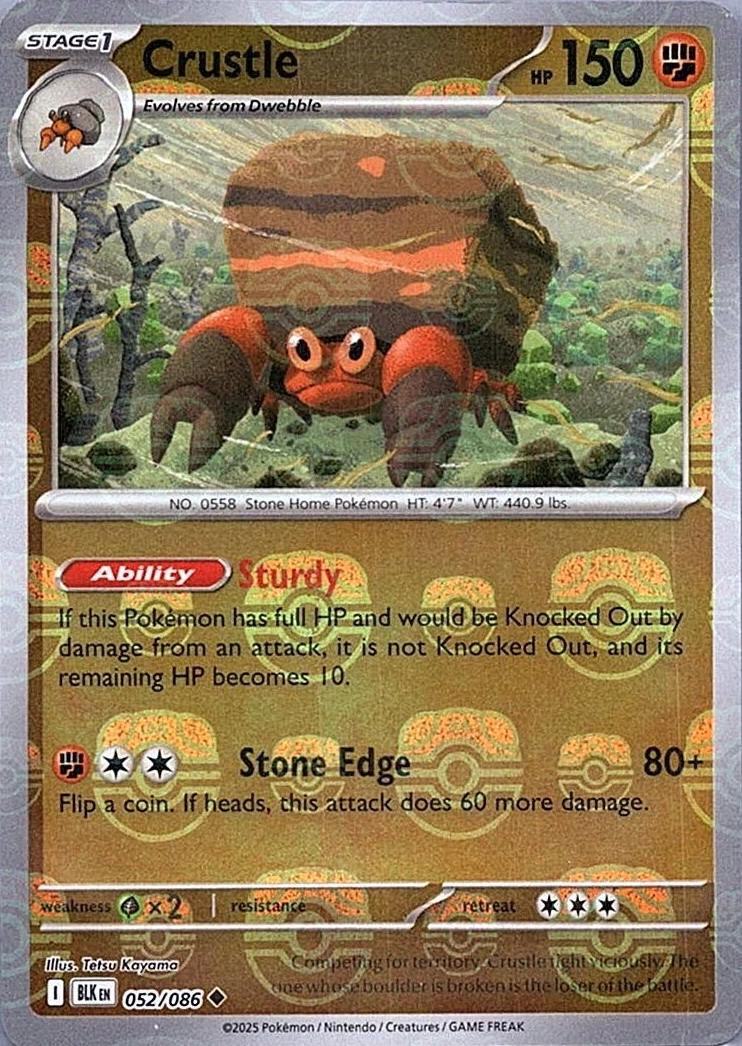 Crustle - Master Ball Pattern - 052/086 - Uncommon [sv105b-052] [Reverse Holo]