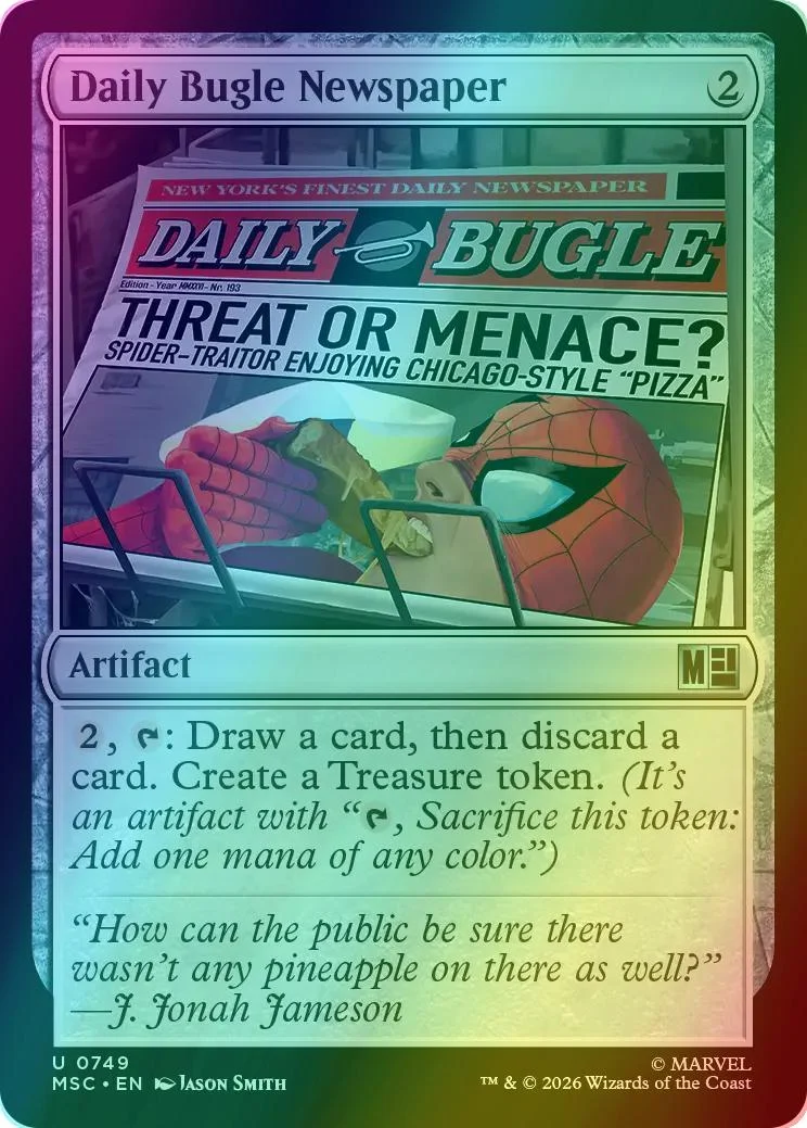 Daily Bugle Newspaper [749] [Jumpstart] [Marvel Super Heroes: Commander] [Foil]