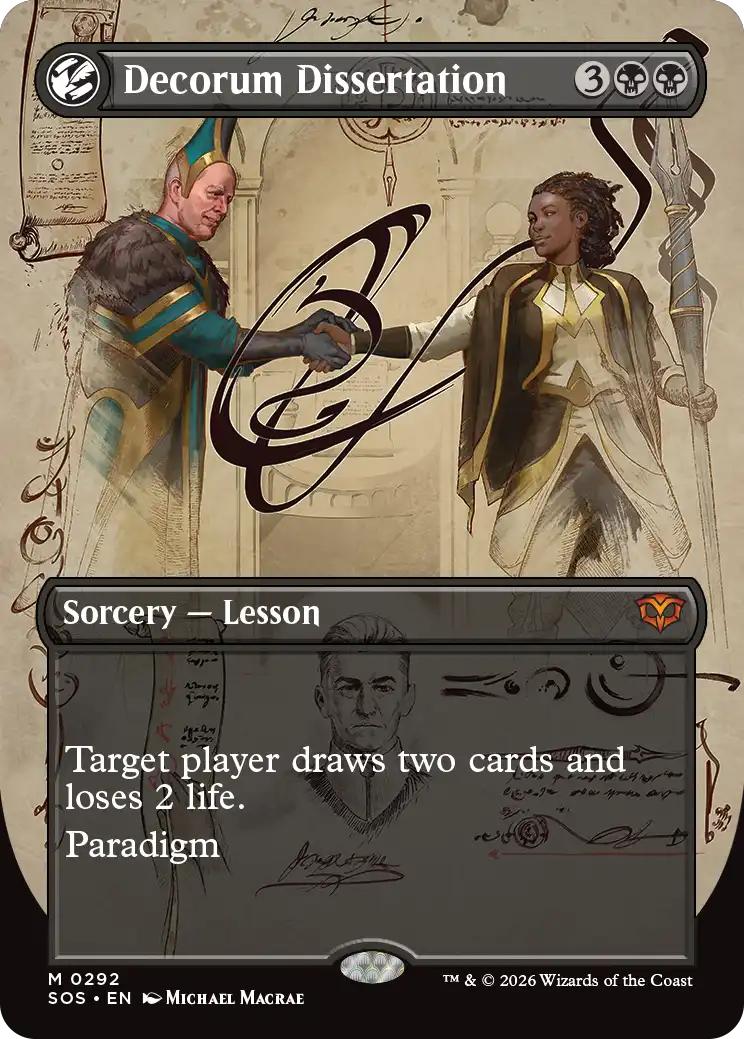 Decorum Dissertation [292] [Borderless] [Field Notes] [Secrets of Strixhaven] [Non-Foil]