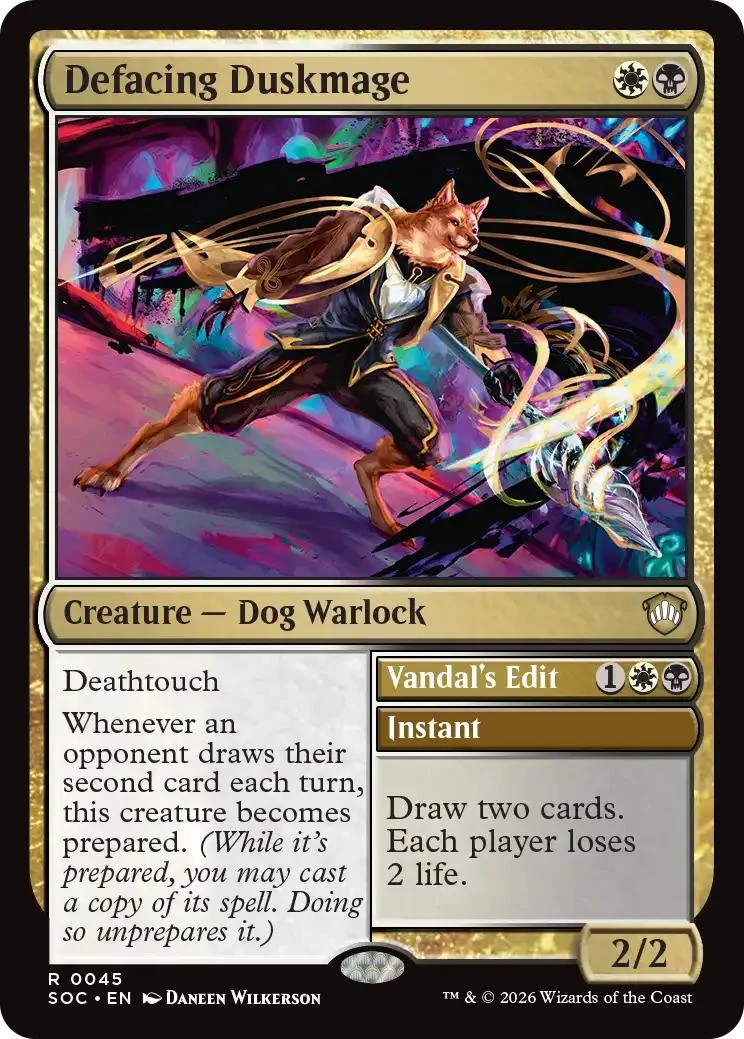 Defacing Duskmage // Vandal's Edit [45] [Secrets of Strixhaven: Commander] [Non-Foil]