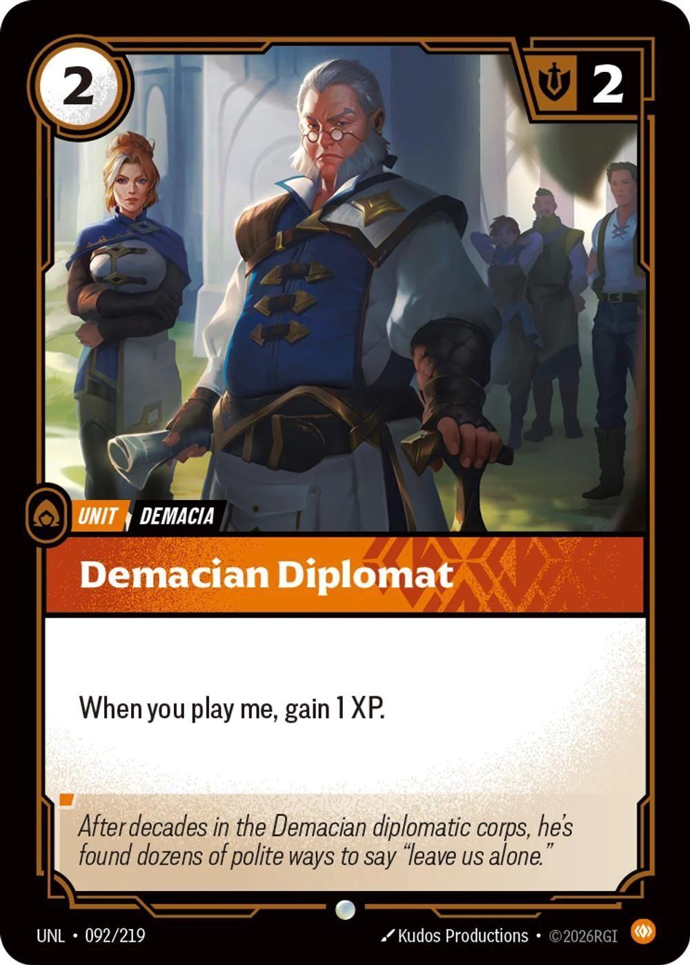 Demacian Diplomat - 092/219 [Unleashed] [Non-Foil]
