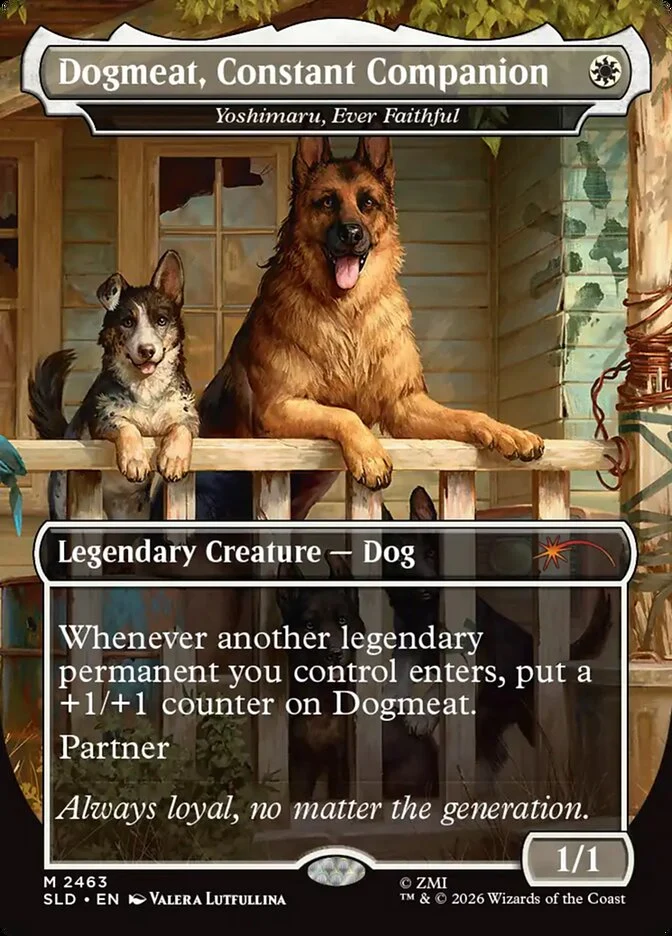 Dogmeat, Constant Companion - Yoshimaru, Ever Faithful [2463] [Borderless] [Fallout: Greet the Dog] [Secret Lair Drop] [Non-Foil]