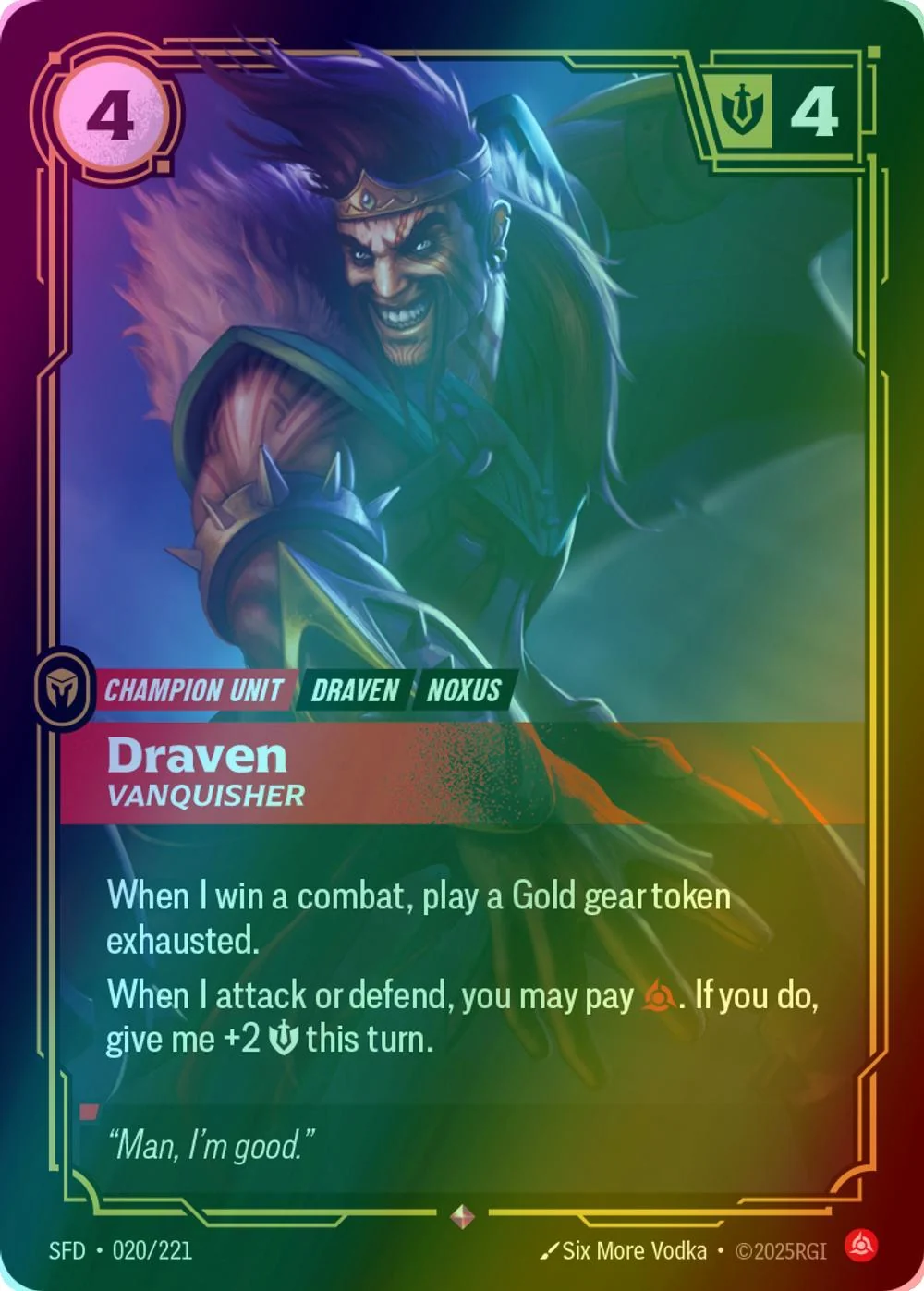Draven - Vanquisher - 020/221 [Spiritforged] [Foil]