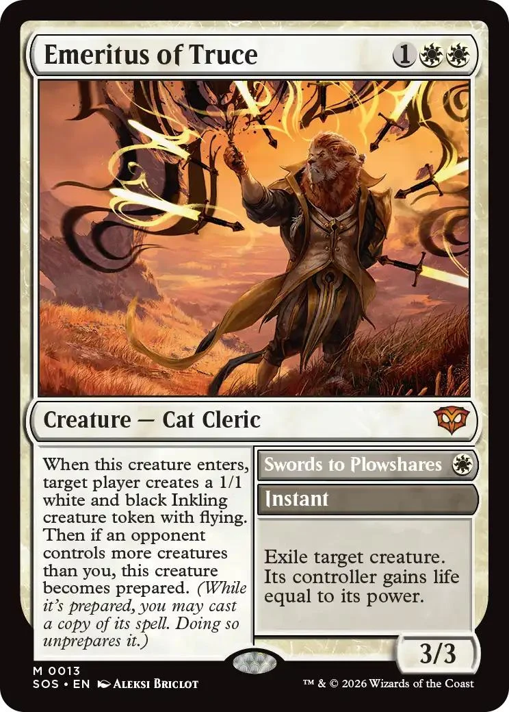 Emeritus of Truce // Swords to Plowshares [13] [Secrets of Strixhaven] [Non-Foil]