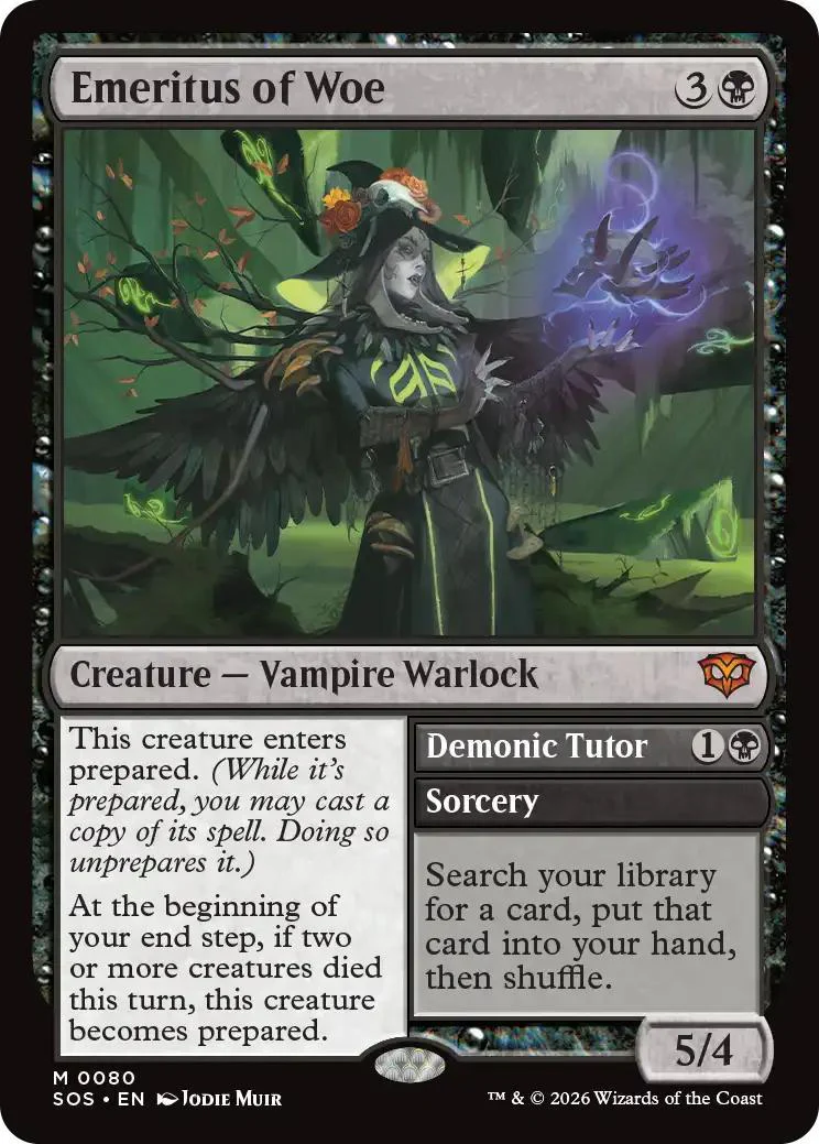 Emeritus of Woe // Demonic Tutor [80] [Secrets of Strixhaven] [Non-Foil]