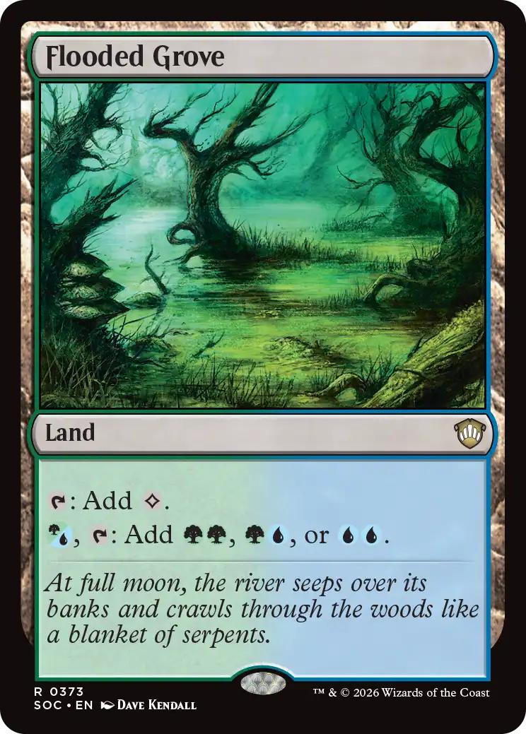 Flooded Grove [373] [Secrets of Strixhaven: Commander] [Non-Foil]