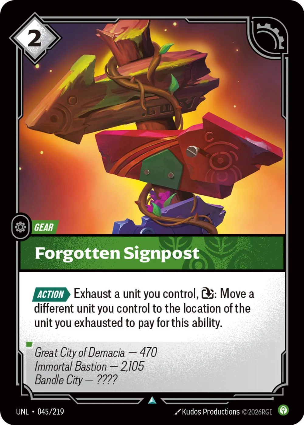 Forgotten Signpost - 045/219 [Unleashed] [Non-Foil]