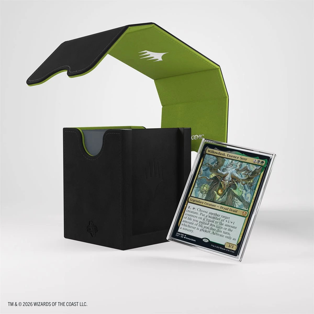 Gamegenic MTG Art Squire Plus XL Deck Box - 100+ - Secrets Of Strixhaven - Black and Green - Image 2