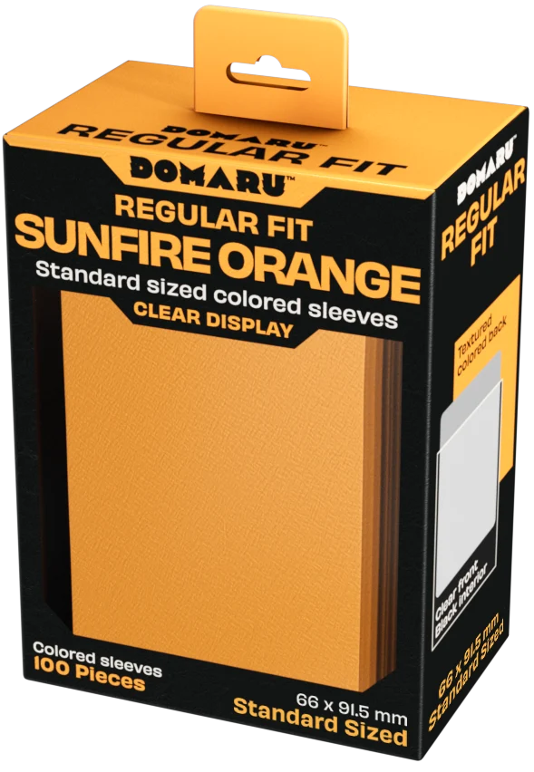 Gatherer's Tavern DOMARU Regular Fit Sleeves - Standard Size - 100ct - Sunfire Orange
