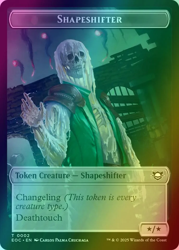 Golem Token (13) // Shapeshifter Token (02) [Edge of Eternities: Commander: Tokens] [Foil] - Image 2