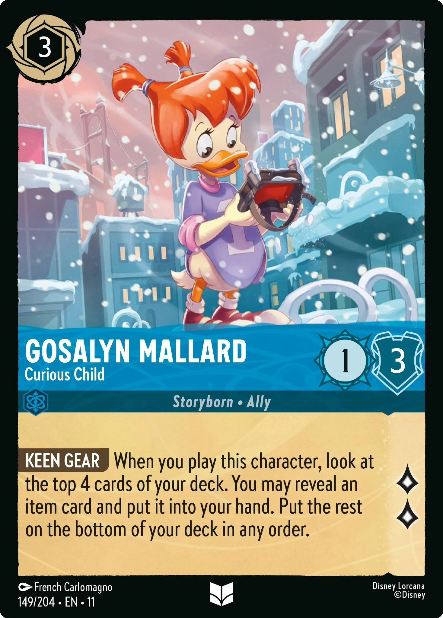 Gosalyn Mallard - Curious Child - 149/204 [Winterspell] [Non-Foil]