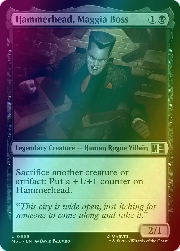Hammerhead, Maggia Boss [659] [Jumpstart] [Marvel Super Heroes: Commander] [Foil]
