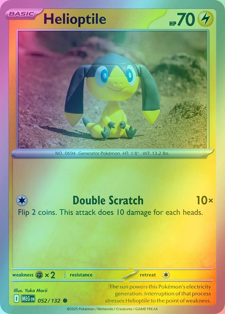 Helioptile - 052/132 - Common [me01-052] [Reverse Holo]