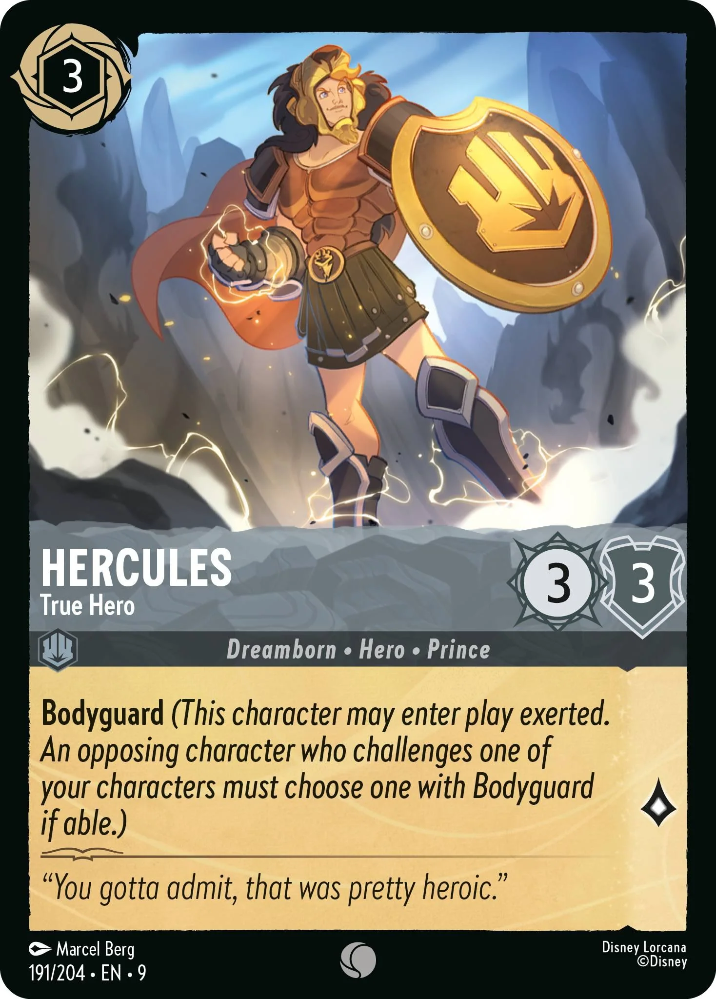 Hercules - True Hero - 191/204 [Fabled] [Non-Foil]