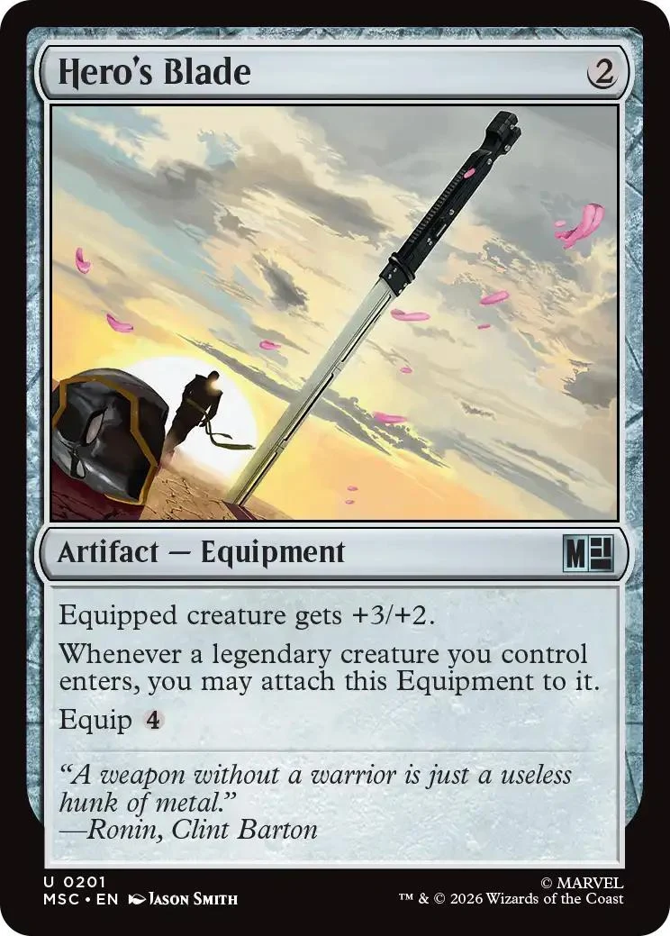 Hero's Blade [201] [Marvel Super Heroes: Commander] [Non-Foil]