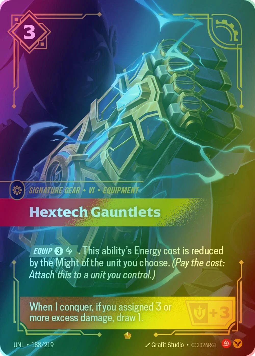 Hextech Gauntlets - 188/219 [Unleashed] [Foil]