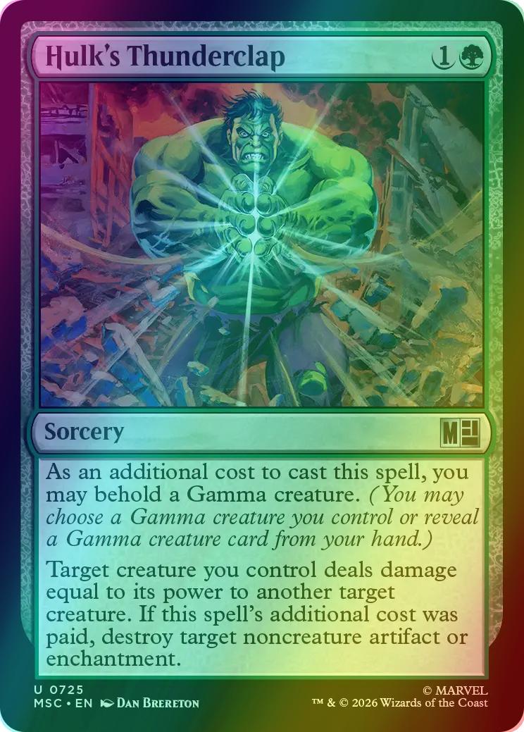Hulk's Thunderclap [725] [Jumpstart] [Marvel Super Heroes: Commander] [Foil]