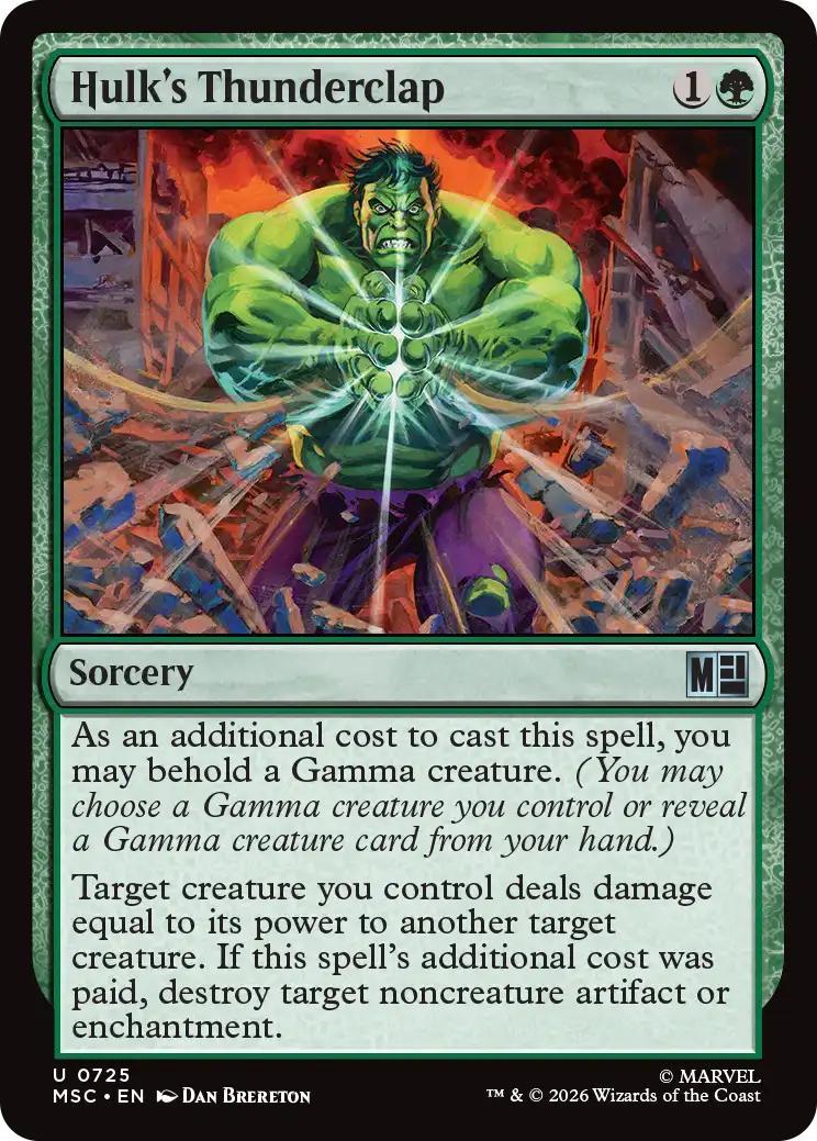 Hulk's Thunderclap [725] [Jumpstart] [Marvel Super Heroes: Commander] [Non-Foil]