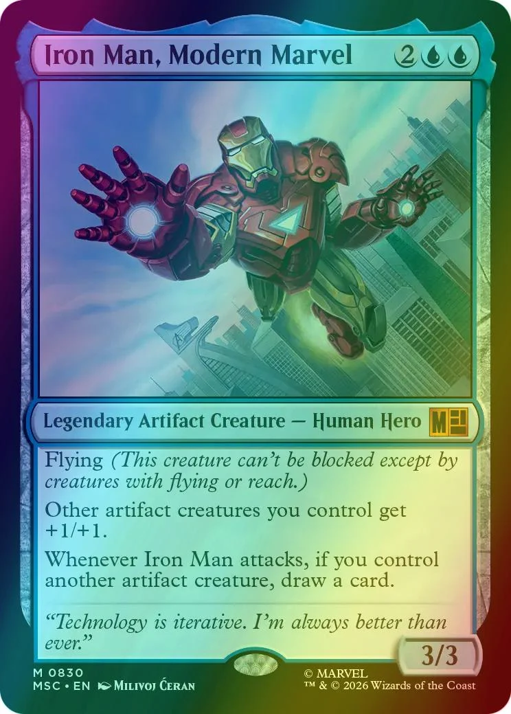 Iron Man, Modern Marvel [830] [Welcome Deck] [Marvel Super Heroes: Commander] [Foil]