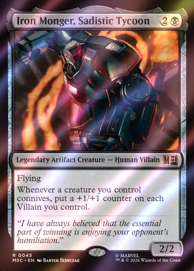 Iron Monger, Sadistic Tycoon [45] [Marvel Super Heroes: Commander] [Surge Foil]