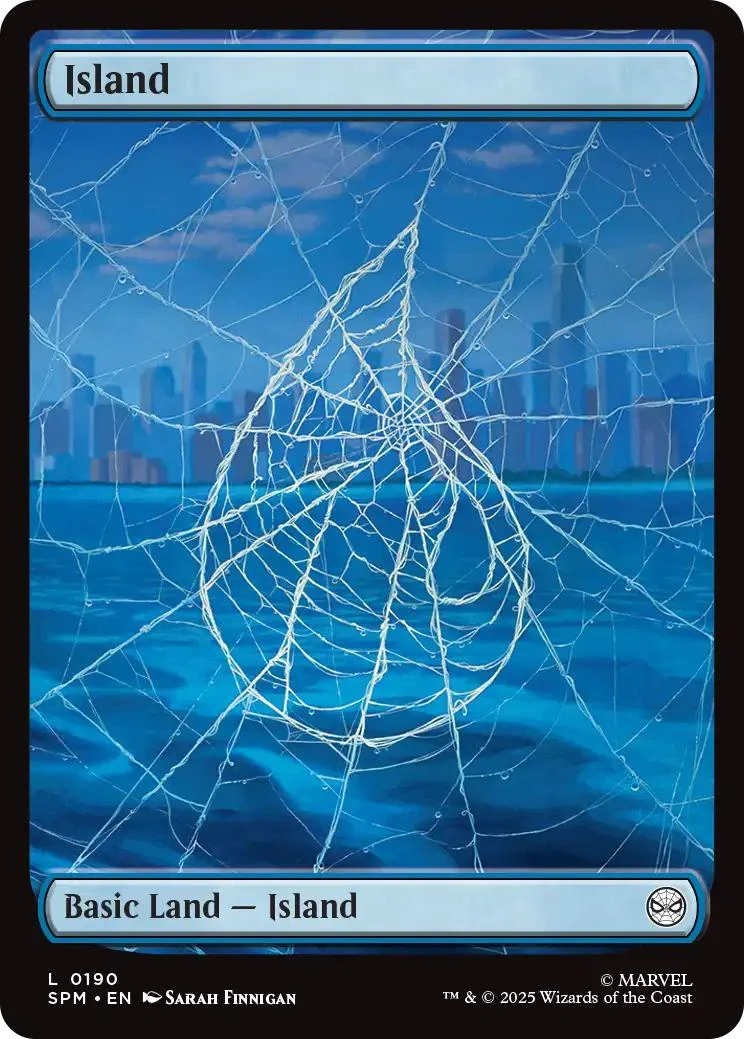 Island [190] [Full Art] [Spiderweb] [Marvel's Spider-Man] [Non-Foil]