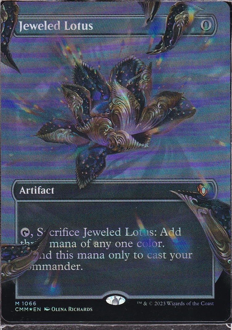 Jeweled Lotus - Borderless - Frame Break - Textured Foil - Scan 12494
