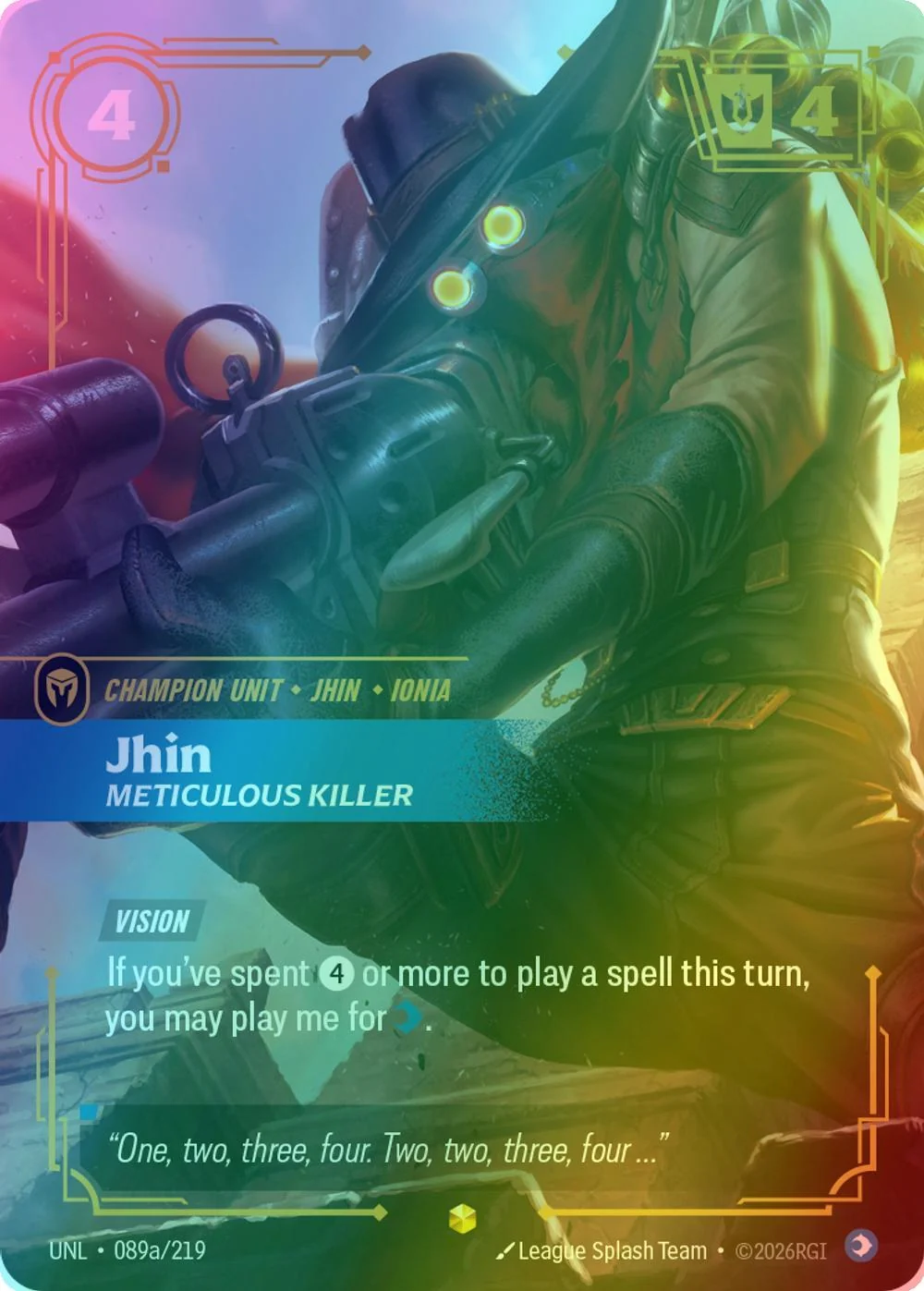 Jhin - Meticulous Killer (Alternate Art) - 089a/219 [Unleashed] [Foil]