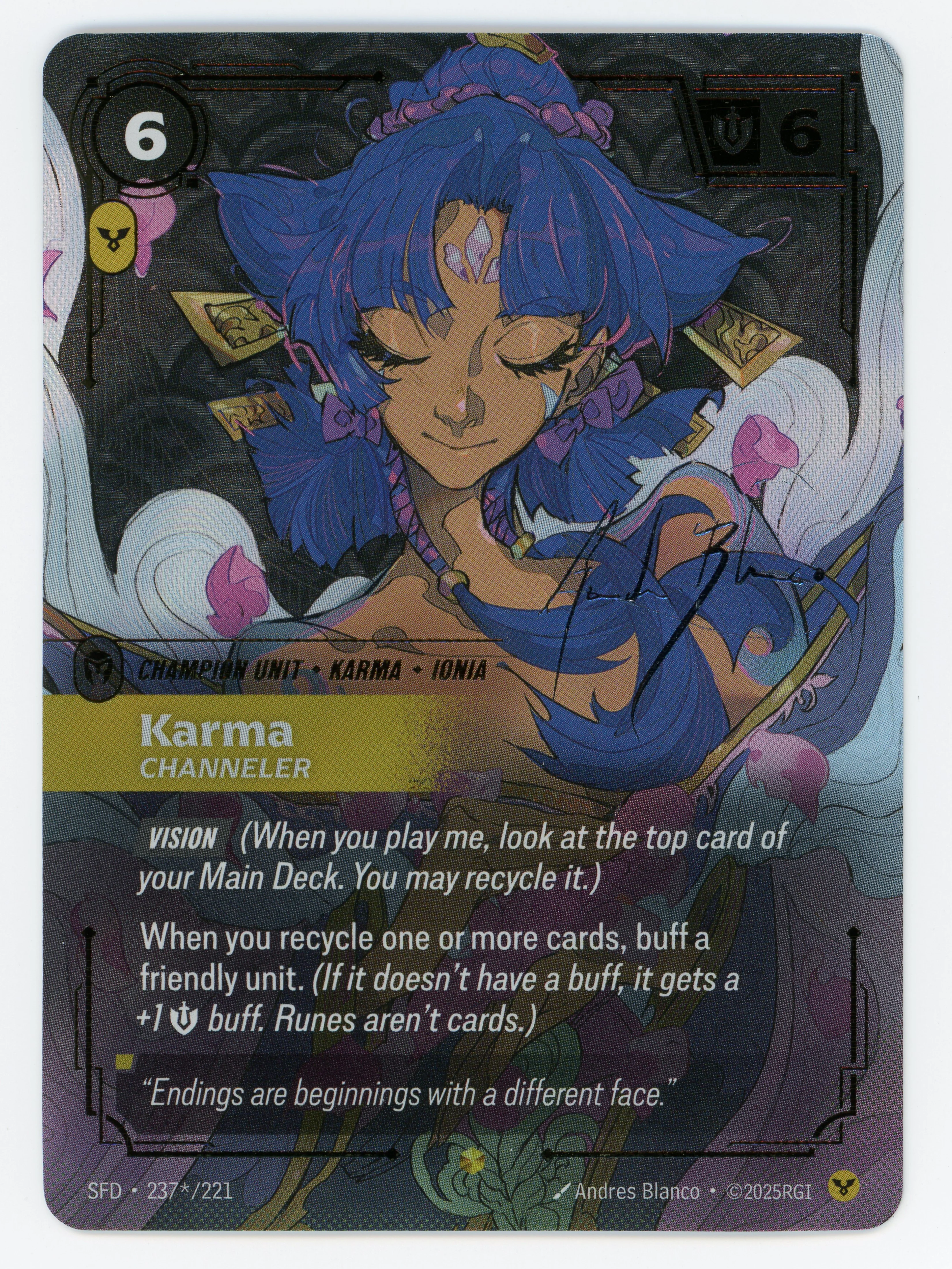 Karma - Channeler - Signature Alternate Art - 237*/221 - Foil - Scan 15663