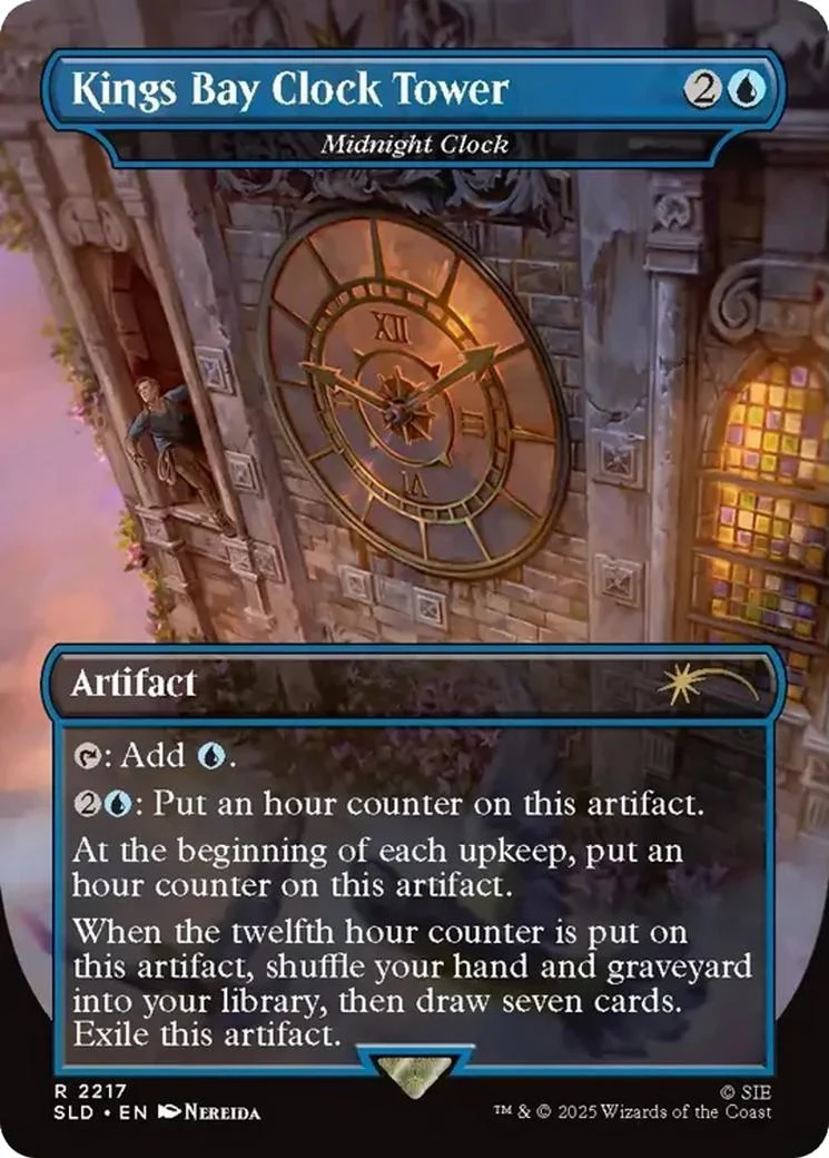 Kings Bay Clock Tower - Midnight Clock [2217] [Borderless] [Uncharted] [Secret Lair Drop] [Non-Foil]