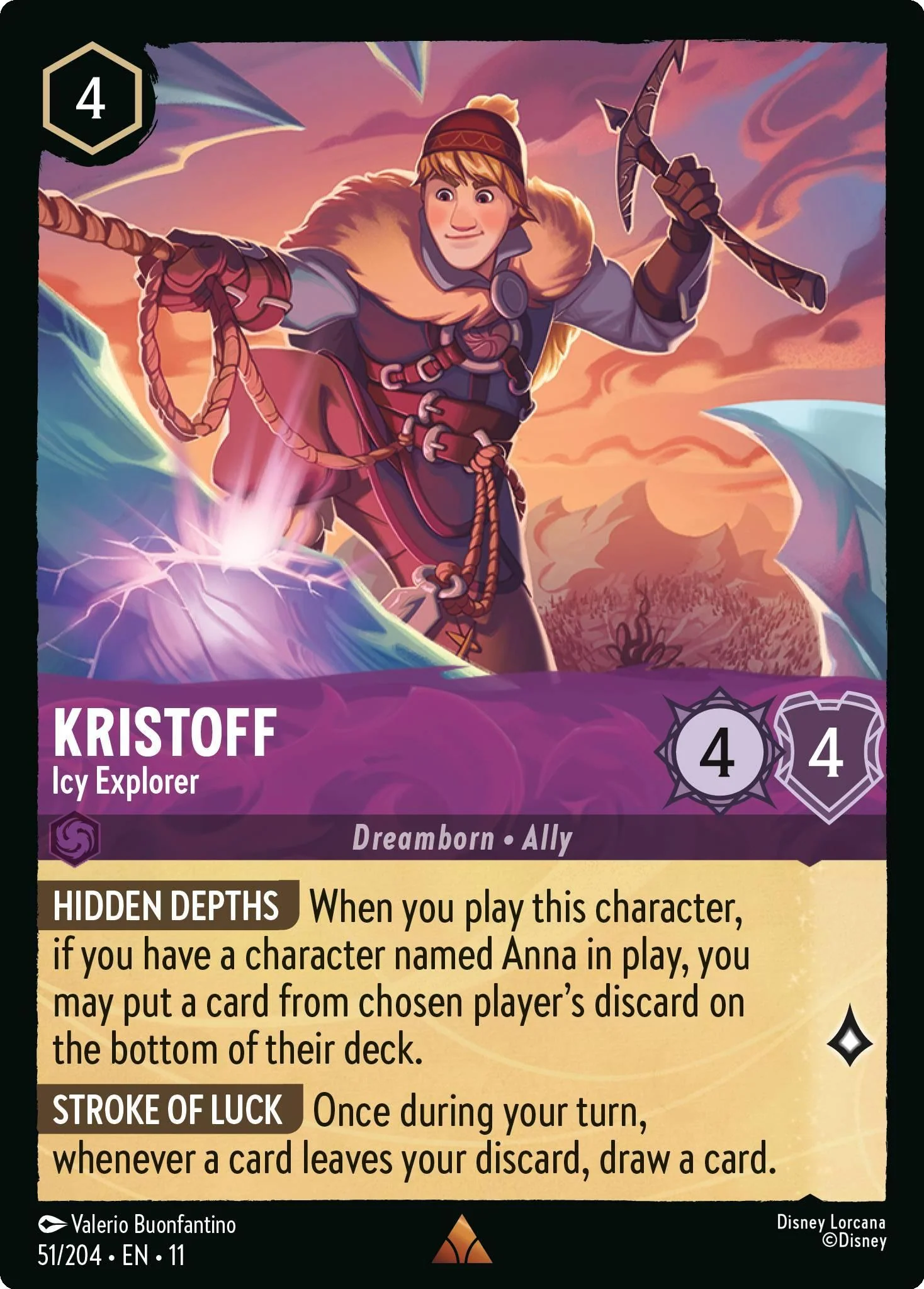 Kristoff - Icy Explorer - 51/204 [Winterspell] [Non-Foil]