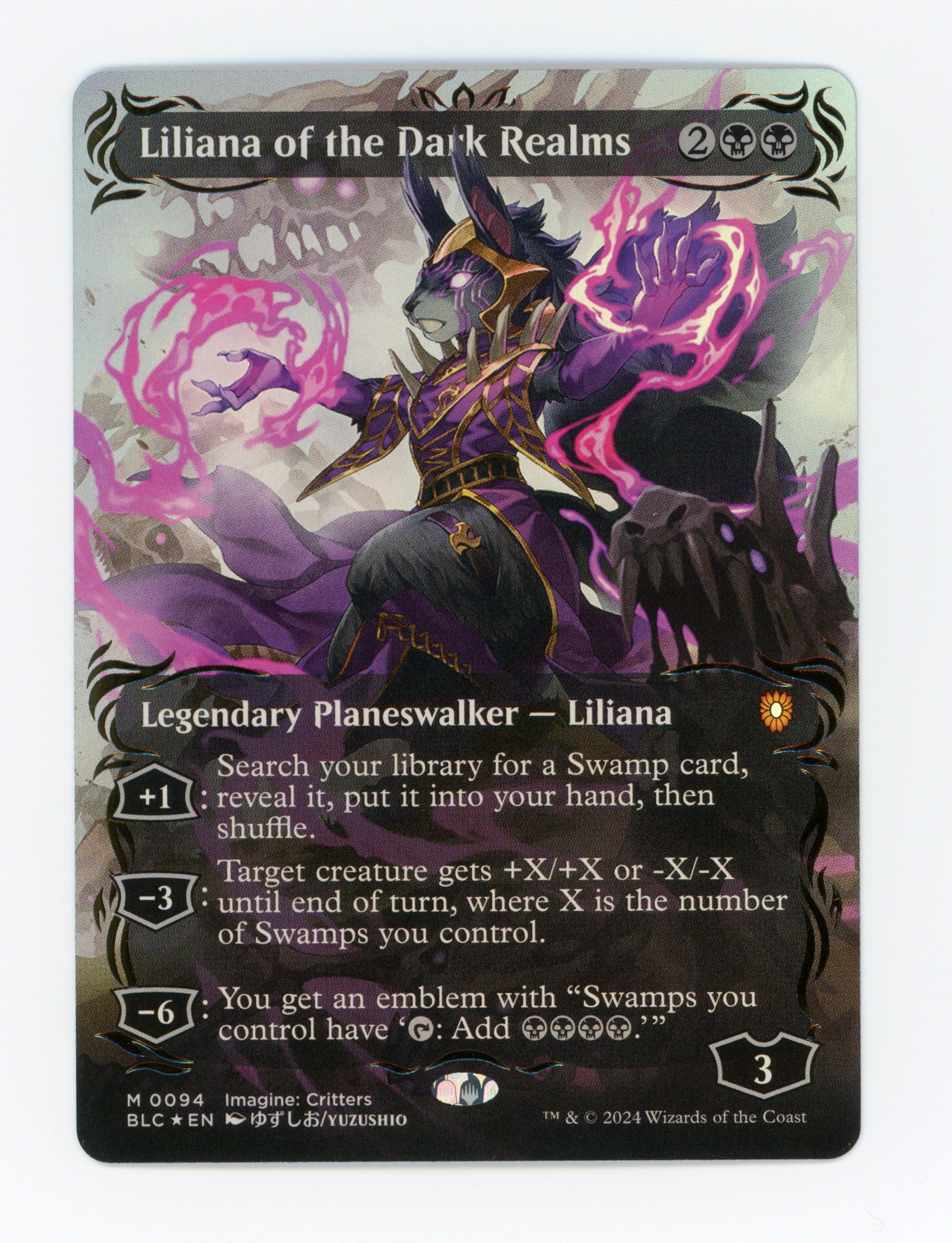 Liliana of the Dark Realms — Borderless|Anime|Raised Foil — ID 17324