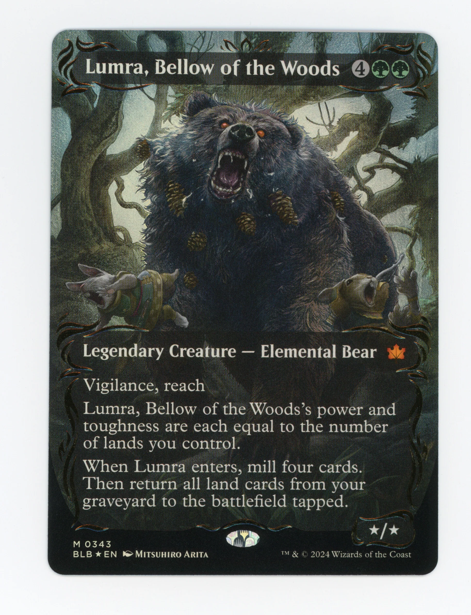 Lumra, Bellow of the Woods — Borderless|Anime|Raised Foil — ID 17737