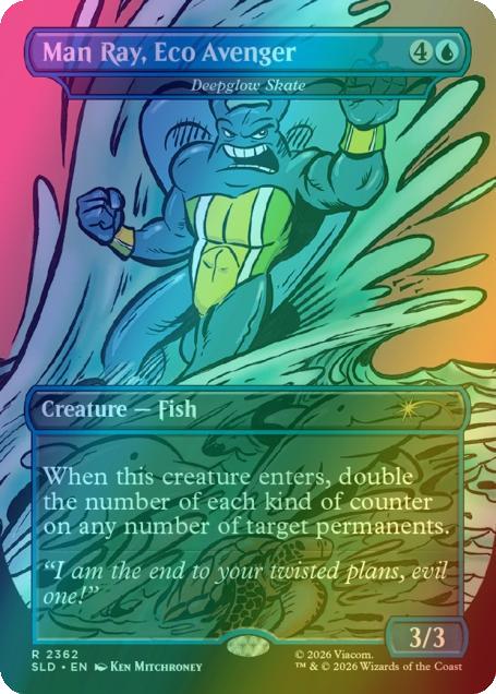 Man Ray, Eco Avenger - Deepglow Skate [2362] [Borderless] [Mighty Mutanimals] [Secret Lair Drop] [Foil]