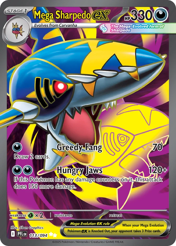 Mega Sharpedo ex - 113/094 - Ultra Rare [me02-113] [Ultra]